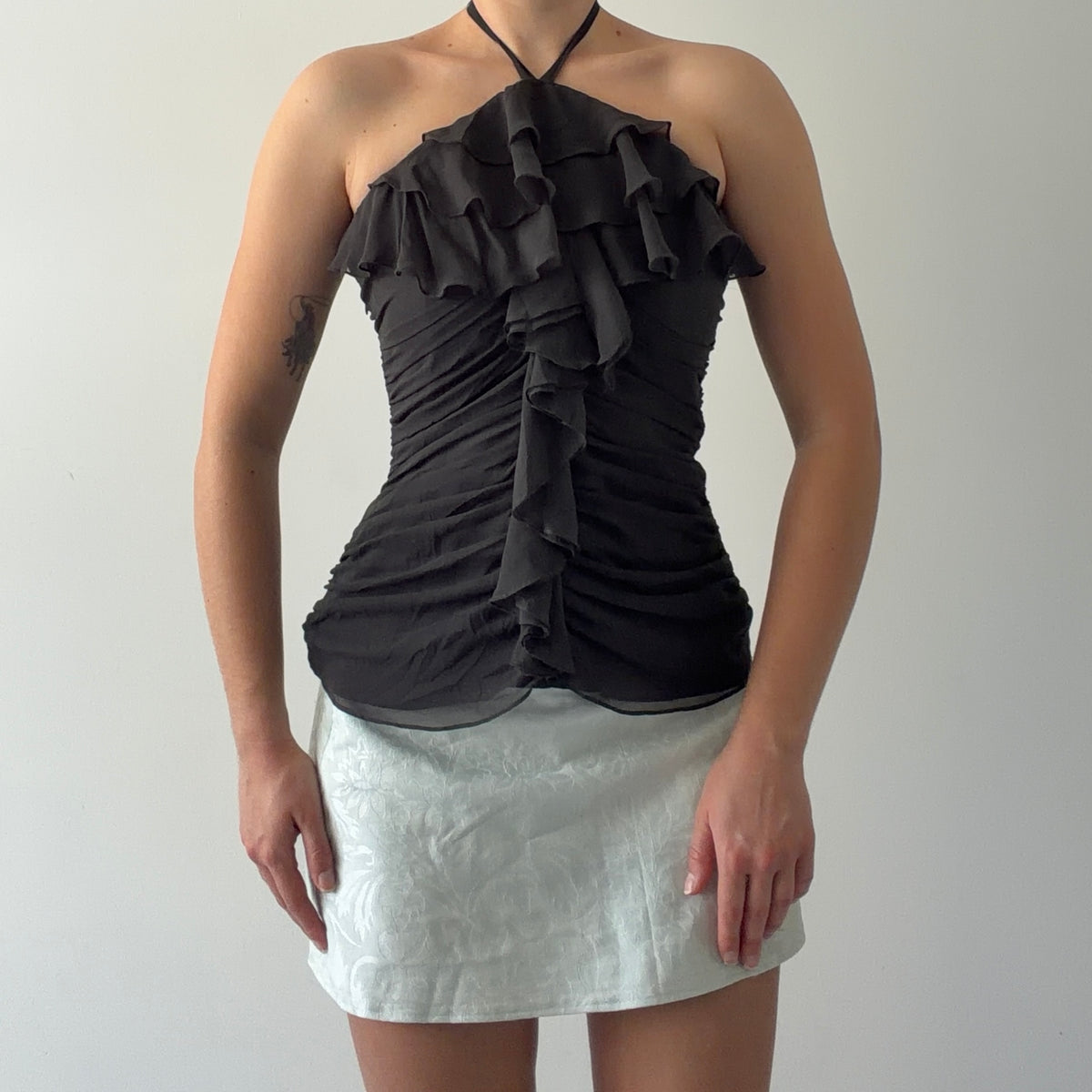 The Limited Ruffle Halter Top | XS