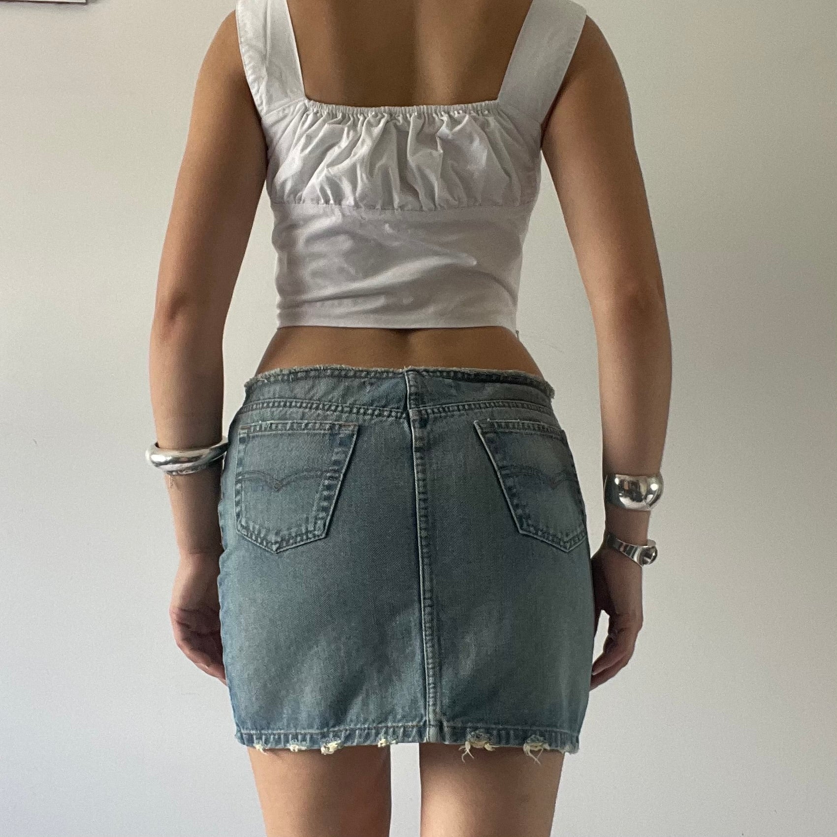 Evidence Denim Mini Skirt | 8-10