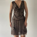 00s Max Cowl Slip Dress | 8-12