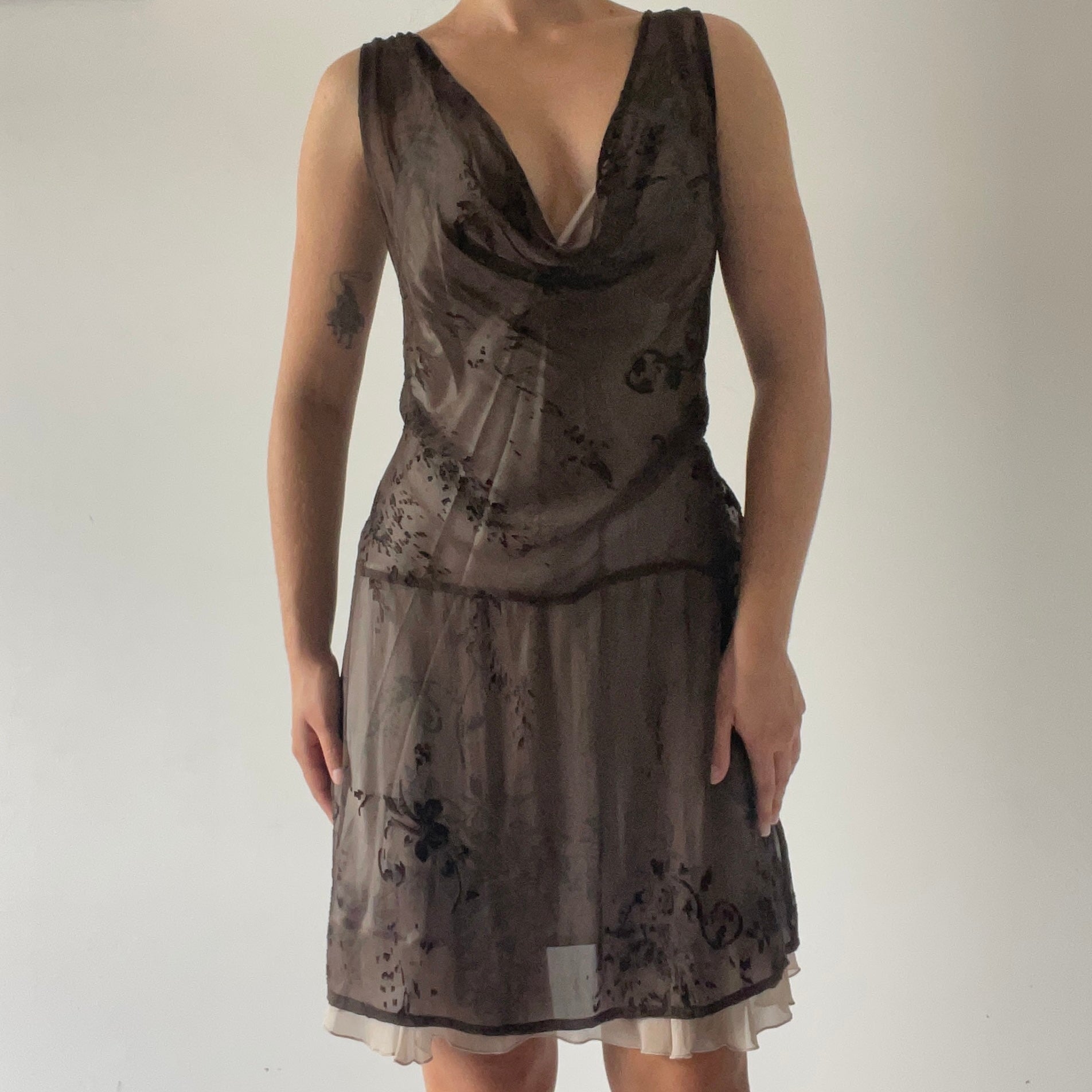 00s Max Cowl Slip Dress | 8-12