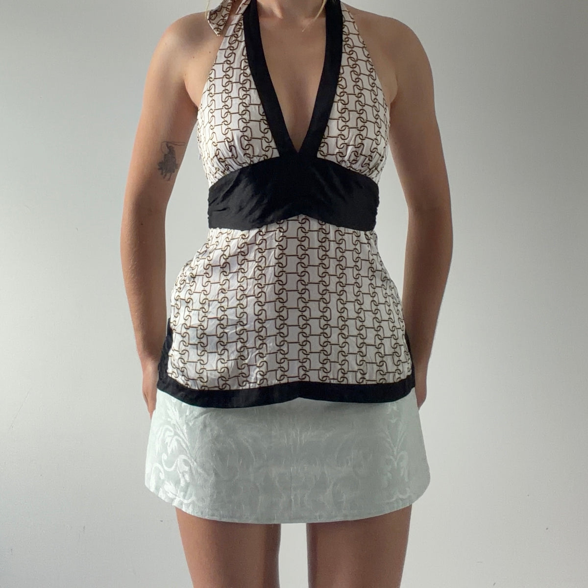 Bebe Silk Halter Top | S