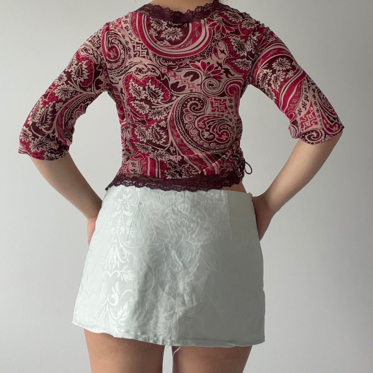 Silk 3/4 Sleeve Top | S-M