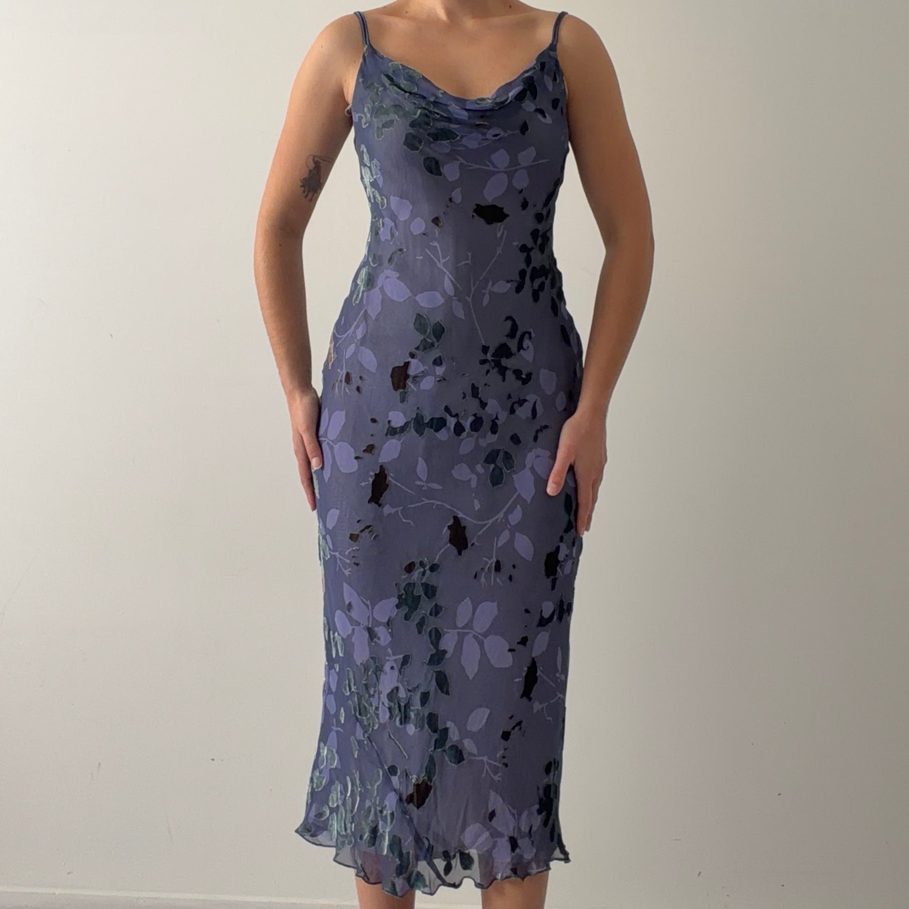 Monsoon Velvet Burnout Midi Dress | 8-10