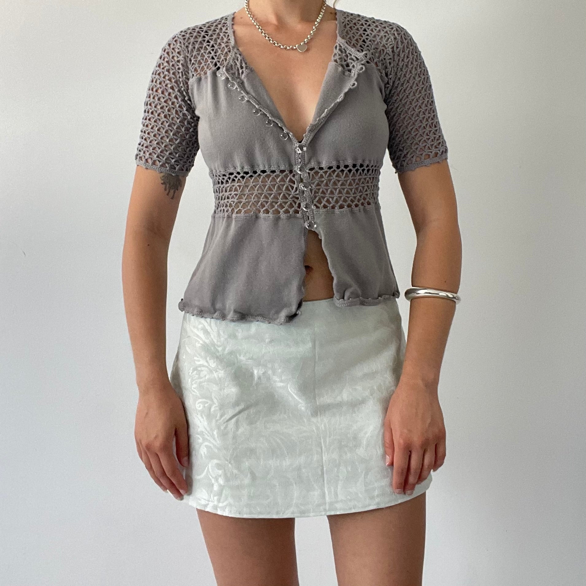 Marianne Crochet Button Up Top | 6-8