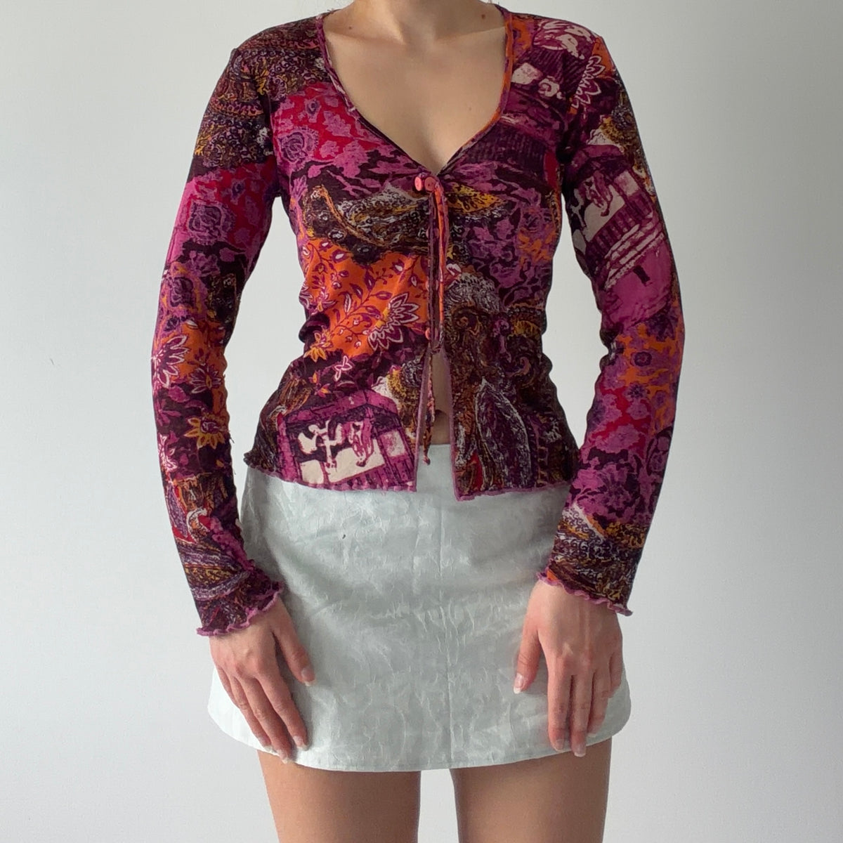Mesh Long Sleeve Top | M-L