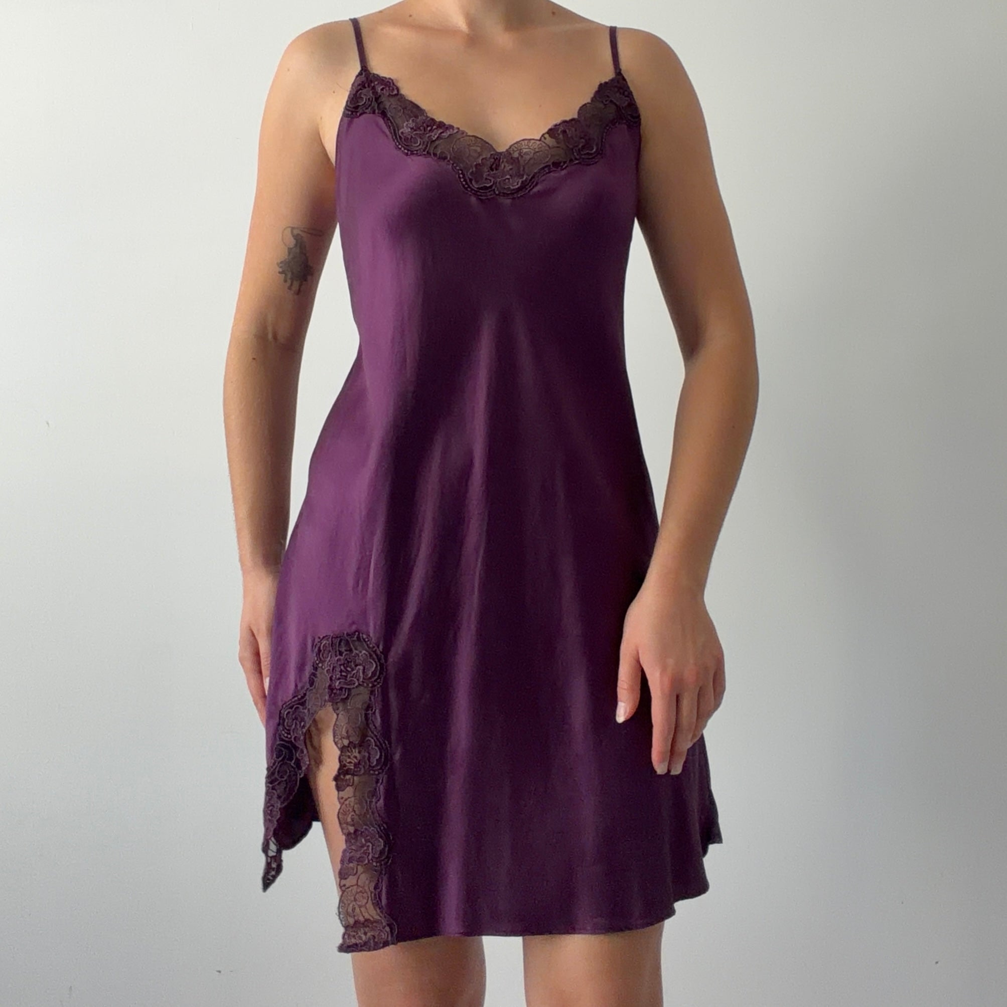 Lady Avenue Silk Lace Slip | M