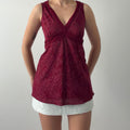 Burgandy Paisley Babydoll Cami | XL