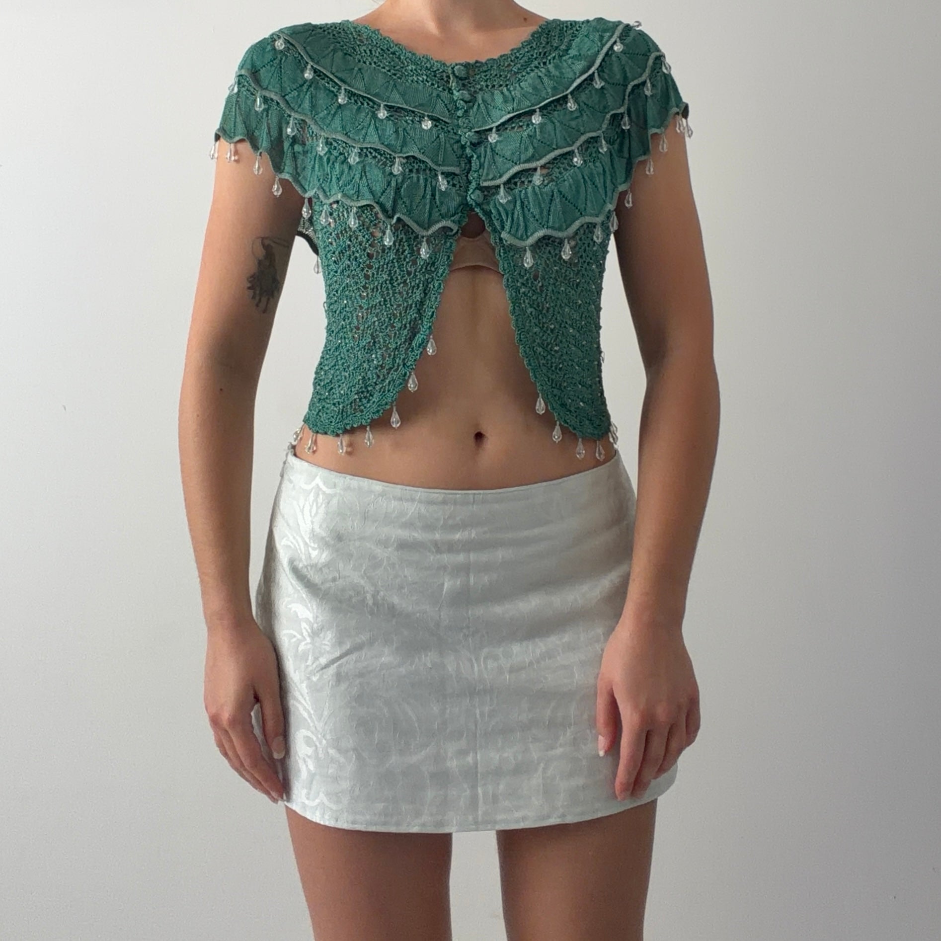 Karen Millen Crochet Beaded Top | XS
