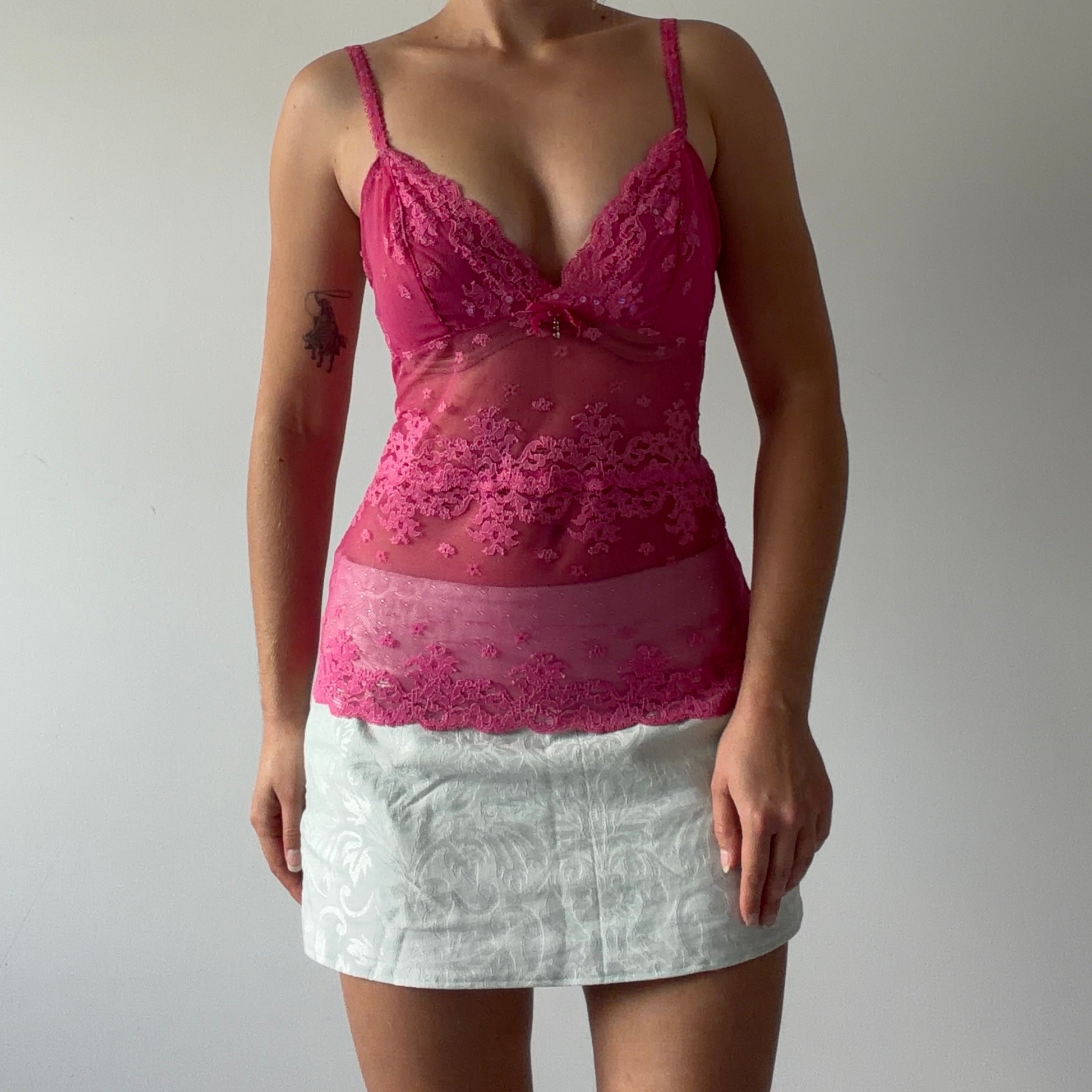 Next Hot Pink Lace Cami