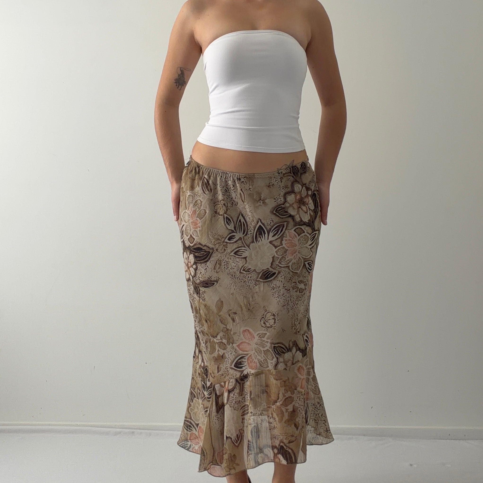 Tradition Floral Midi Skirt | Made in Canada | 12-14