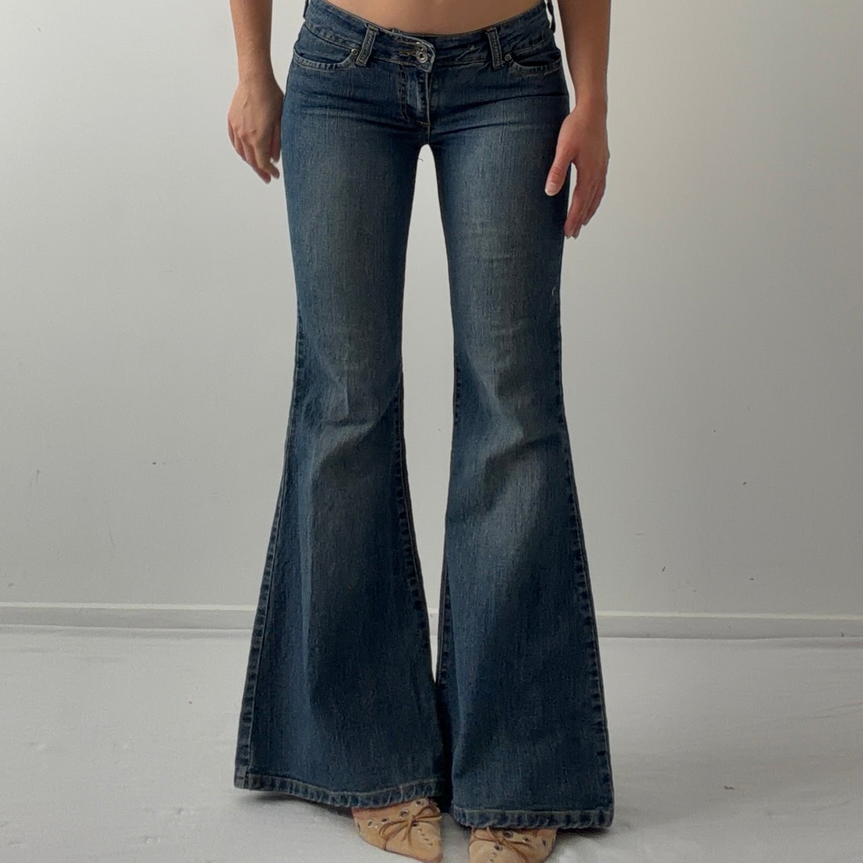 Stone Eagle Low Rise Flare Jeans | 6-8