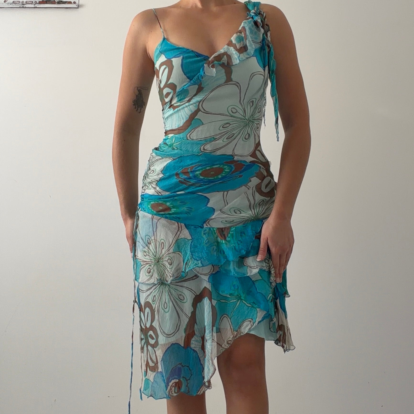 00s Zara Silk Fairy Dress | Made in Spain | XS