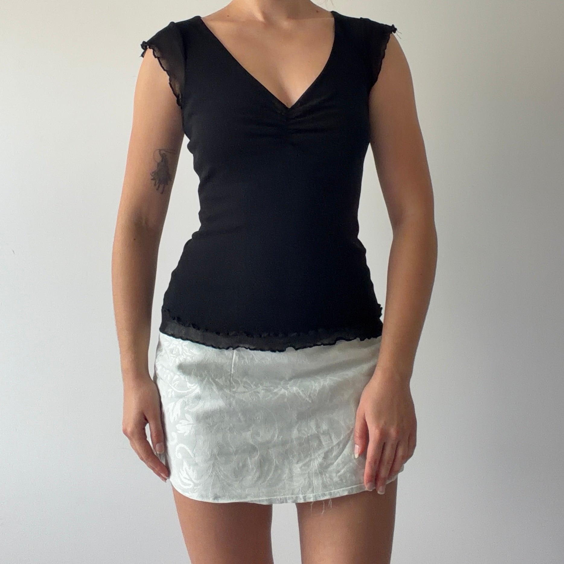 Oasis Mesh Babydoll Top | S