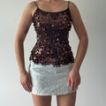 Gadzooks Sequin Mesh Top | S