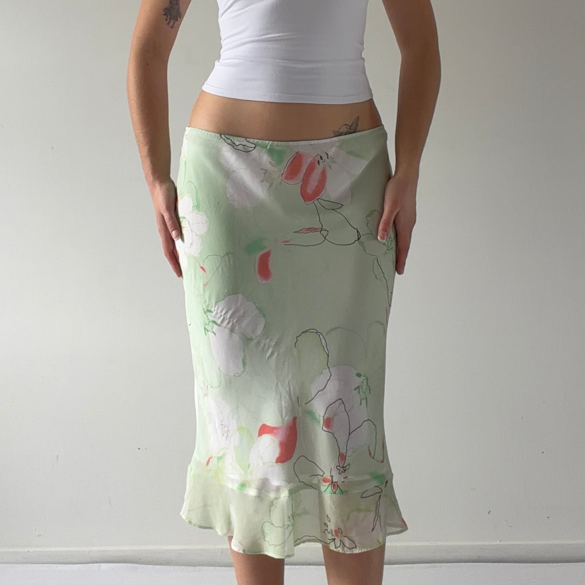 Floral Midi Skirt | 8-10
