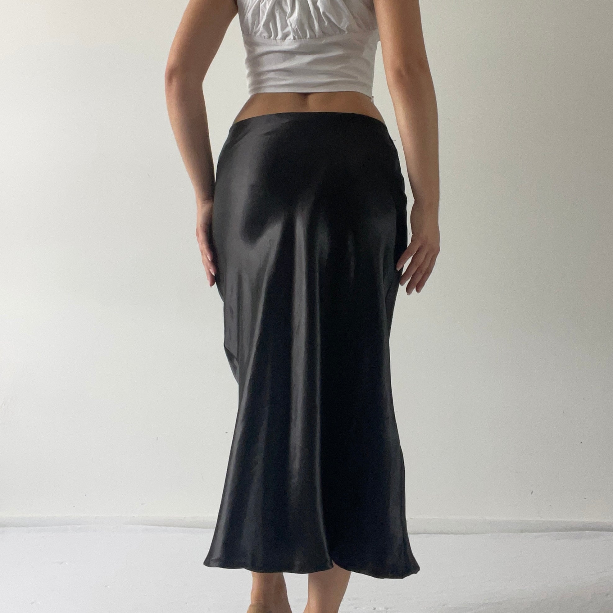 Eccentric Satin Midi Skirt | 6-8