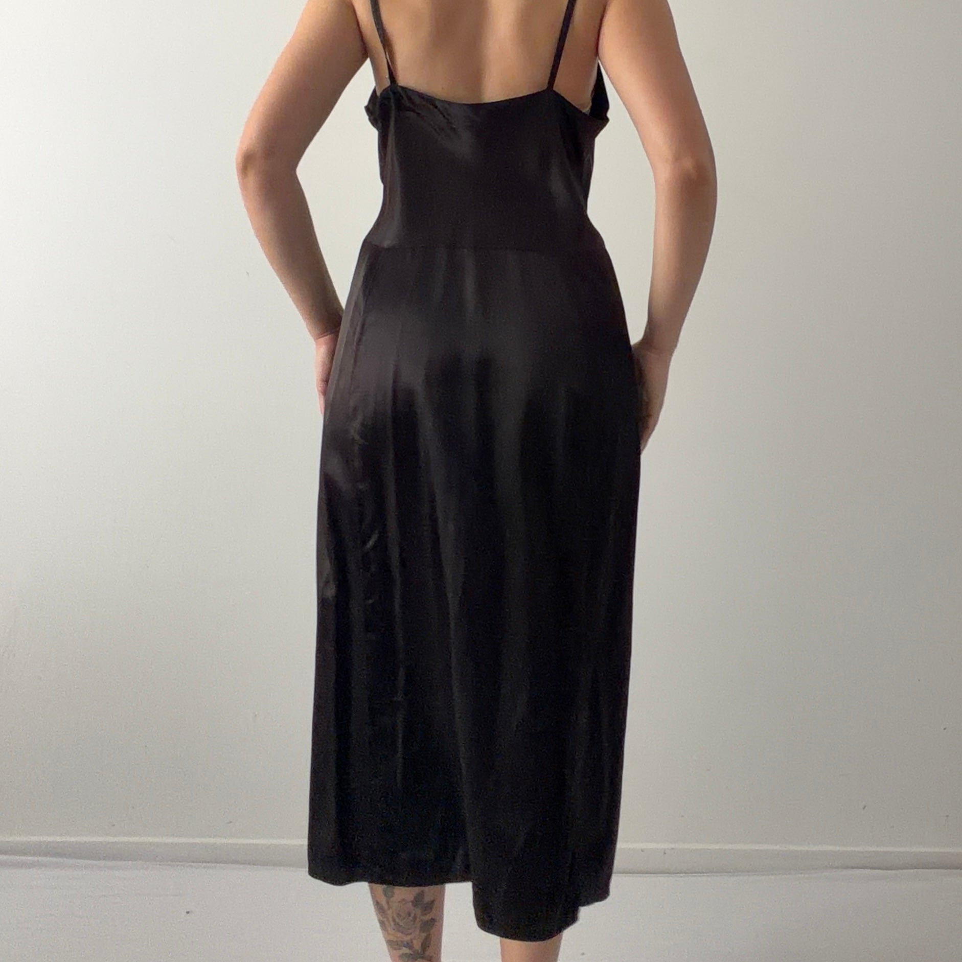 Snowdon Satin Midi Slip Dress | M