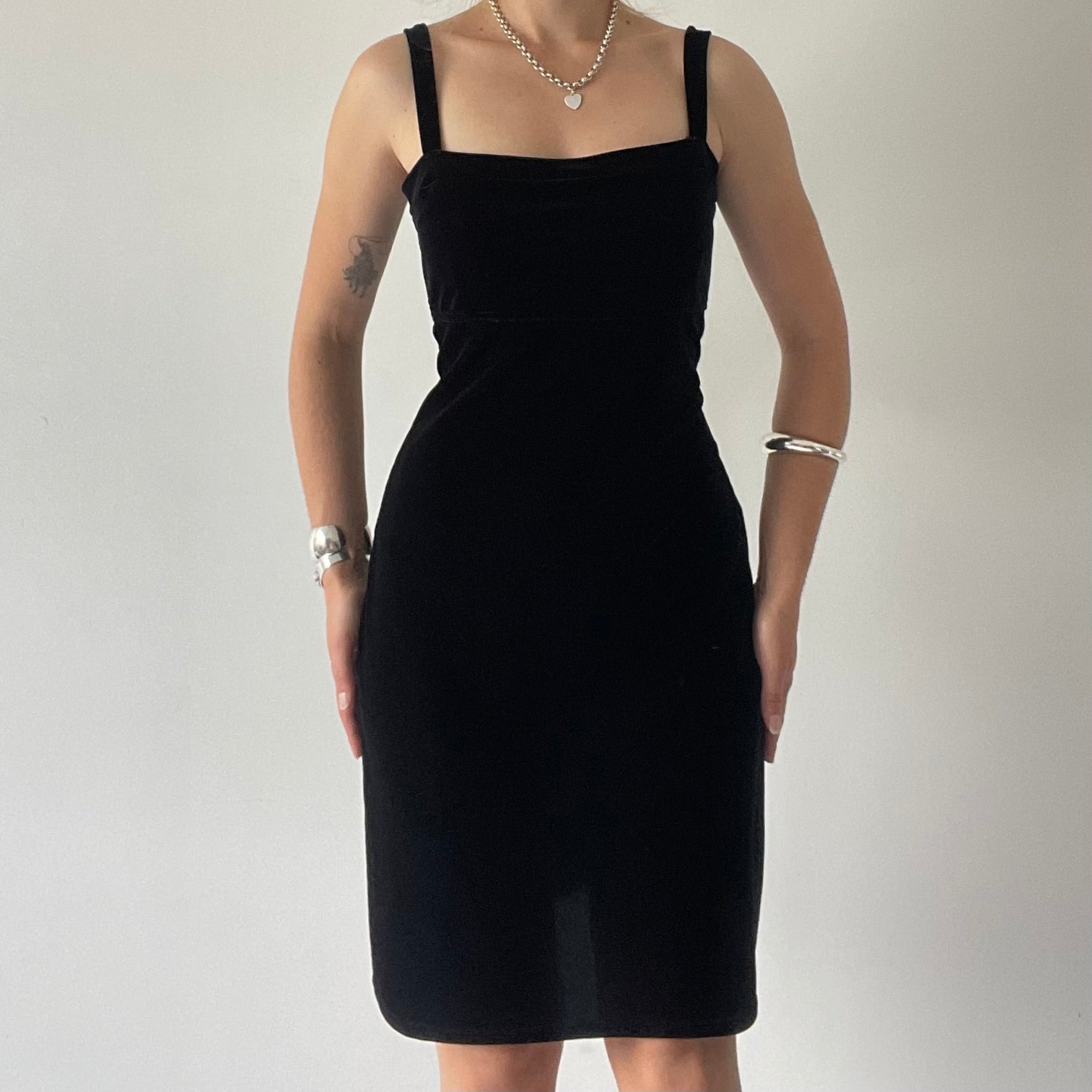90s Glassons Velvet Midi Dress | 8-10