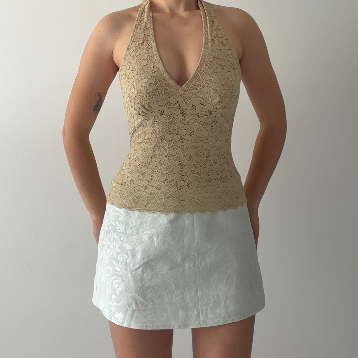 Wild Cat Lace Halter Top | XS