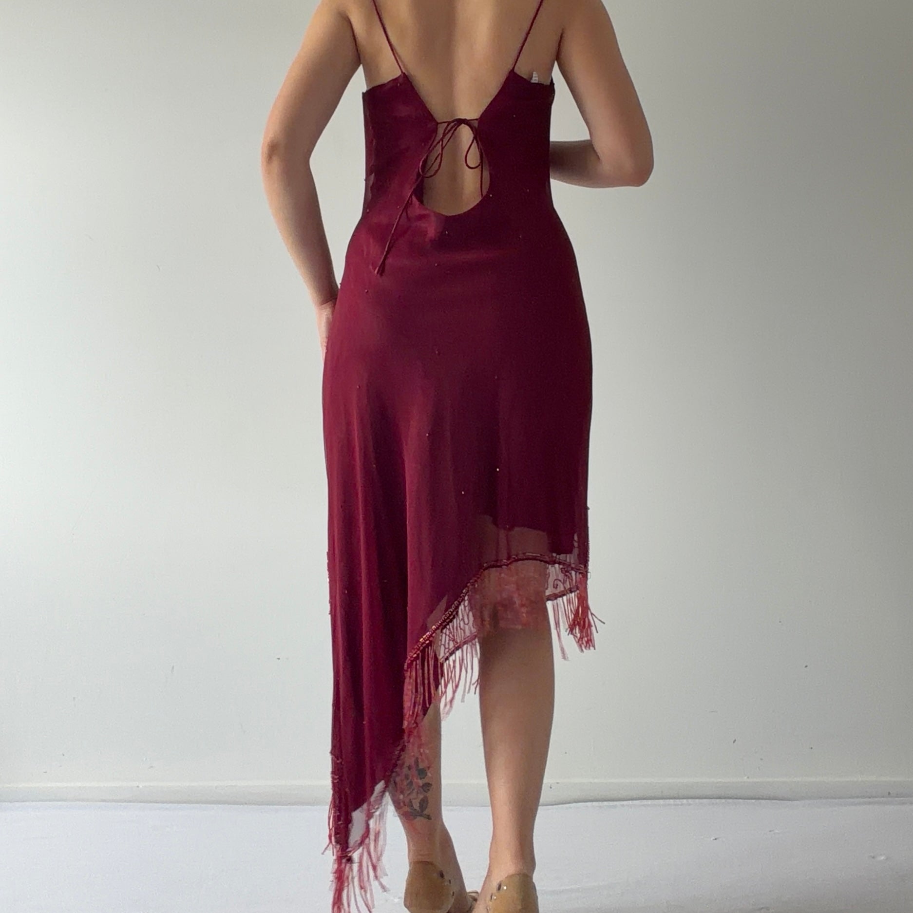 Laura Ryner Beaded Midi Dress | L