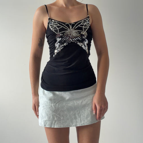 Progress Butterfly Sequin Top | Made in UK | M