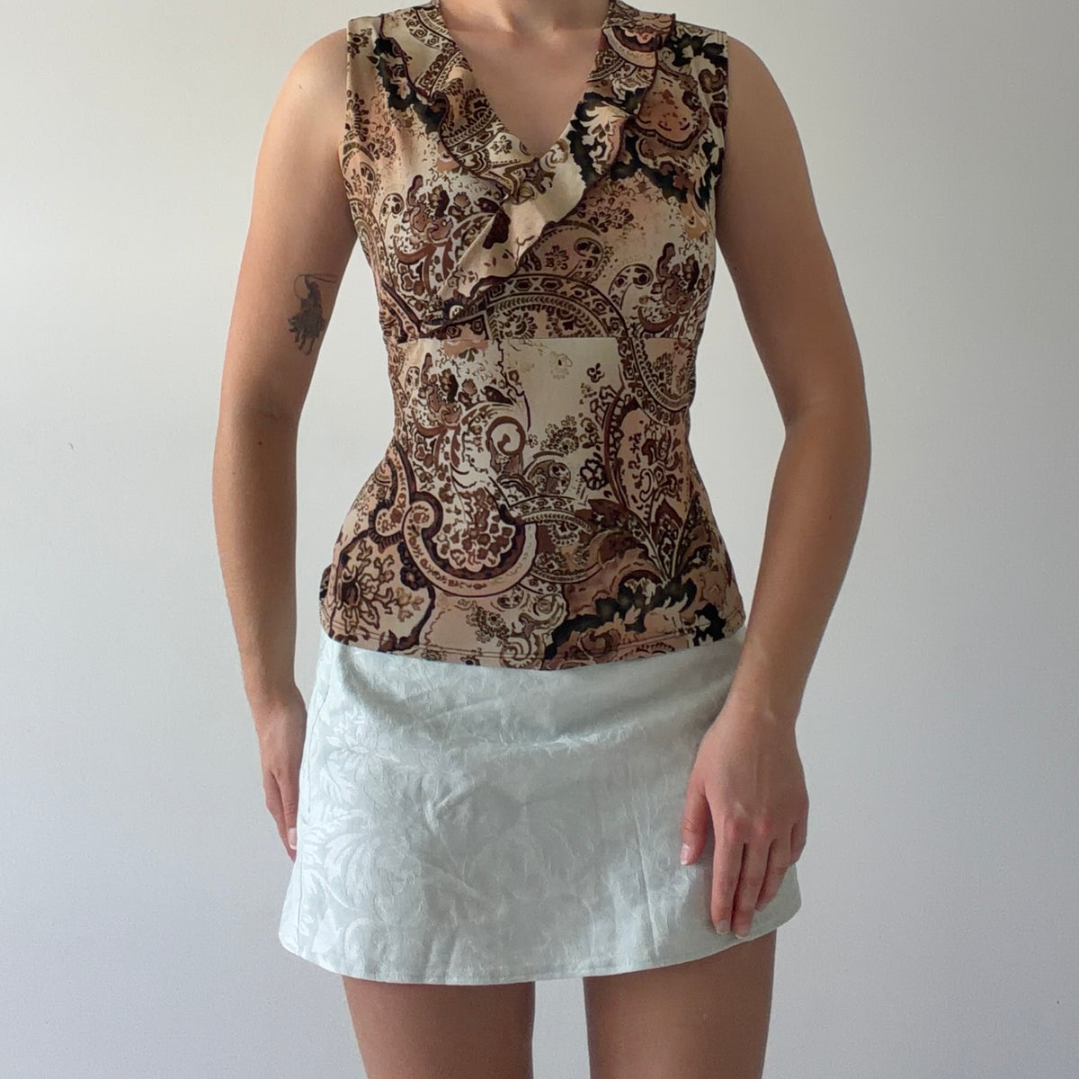 MKM Paisley Ruffle Cami | L