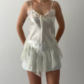 Yessica Satin Ruffle Top | M