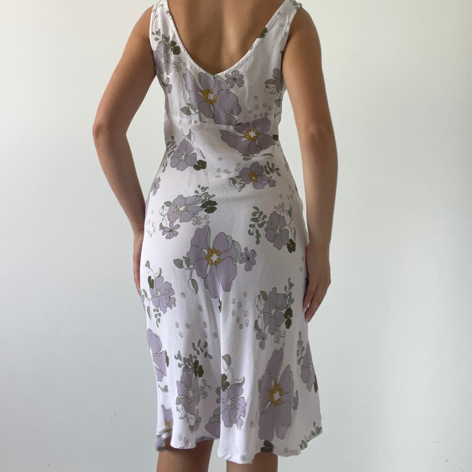 Floral Bias Midi Dress | 8-12