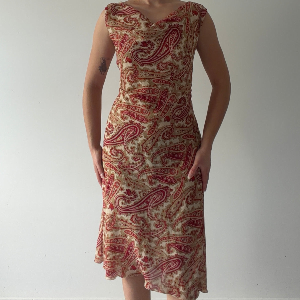 Marla Kim Cowl Midi Dress | XL