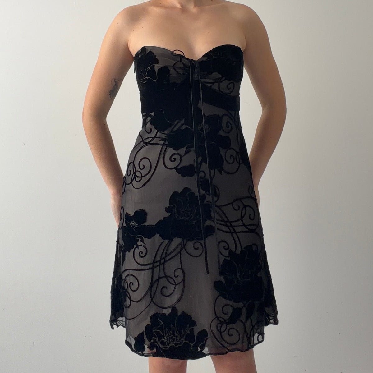 White House | Black Market Silk Halter Dress | S