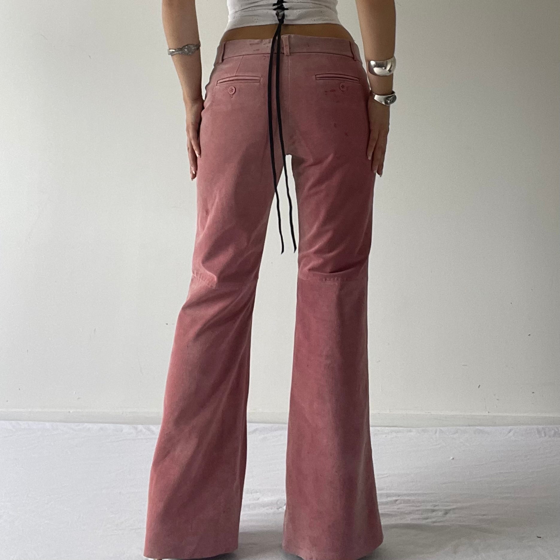 Moda International Suede Low Rise Flares | XS