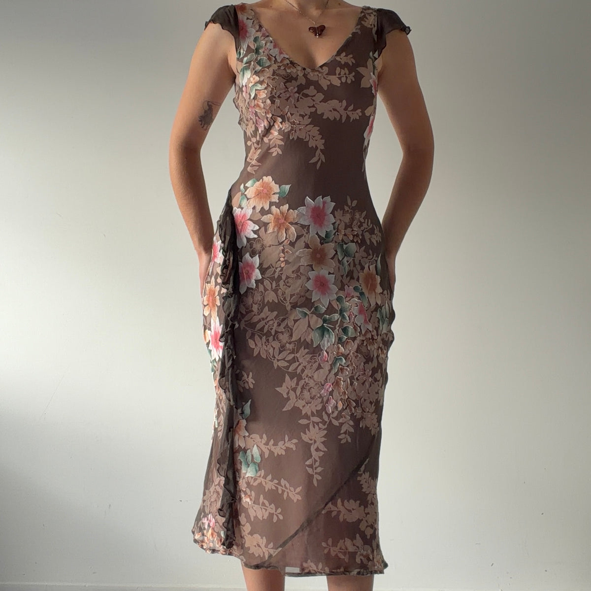 Monsoon Silk Floral Dress | XS-S