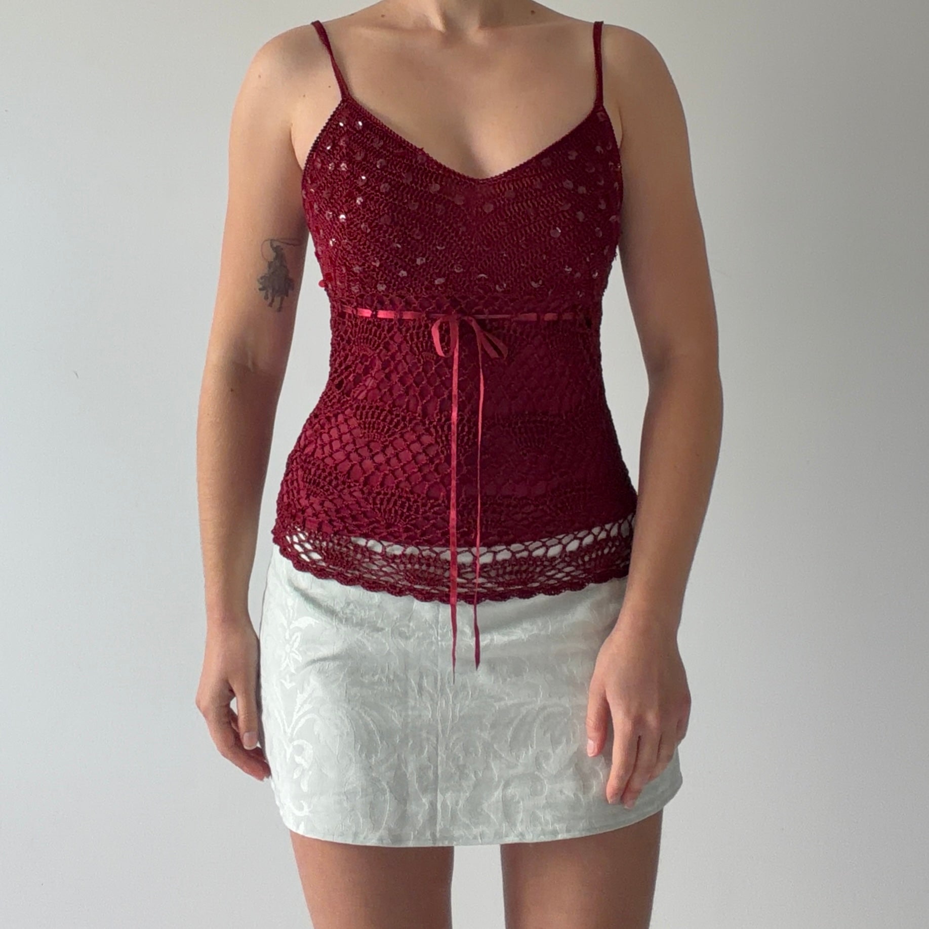Vittorio Crochet Sequin Cami | S/M