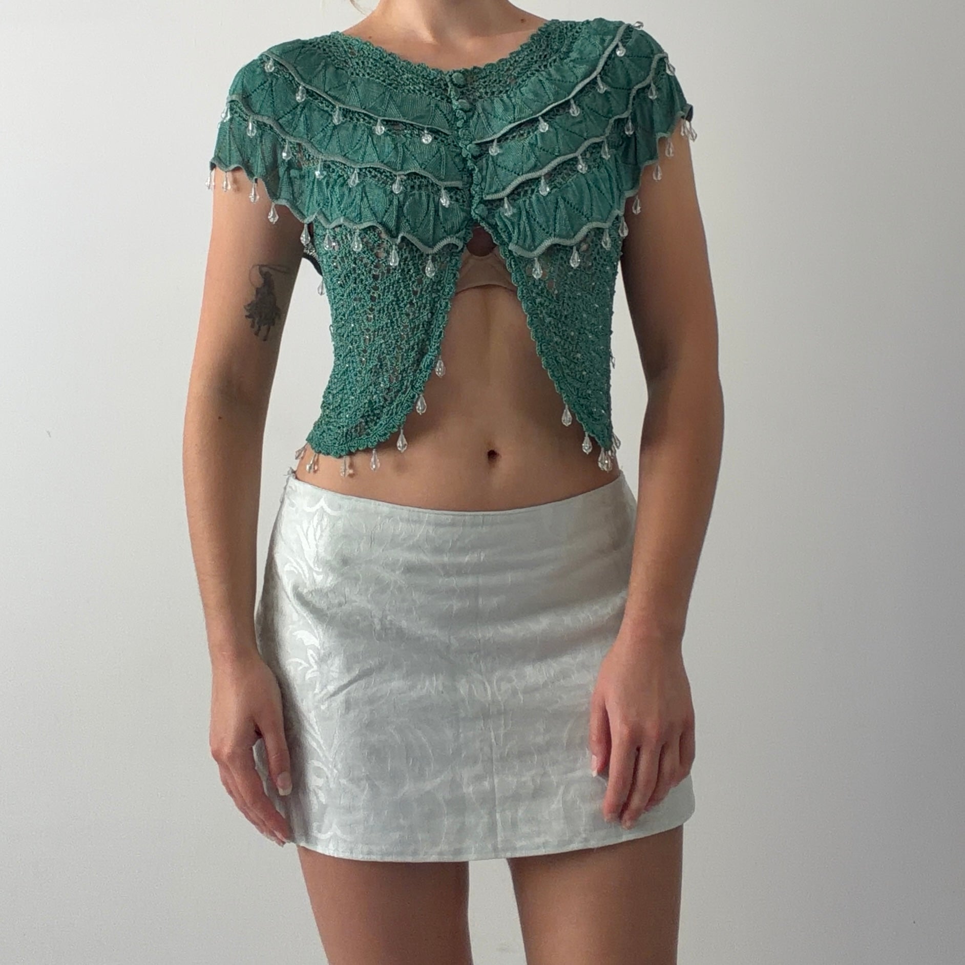 Karen Millen Crochet Beaded Top | XS
