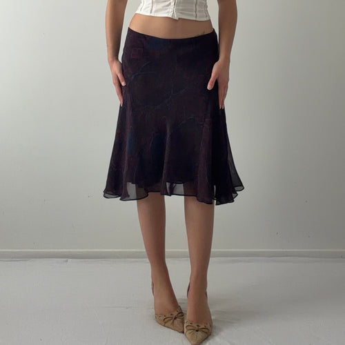 Chaps Paisley Midi Skirt | M