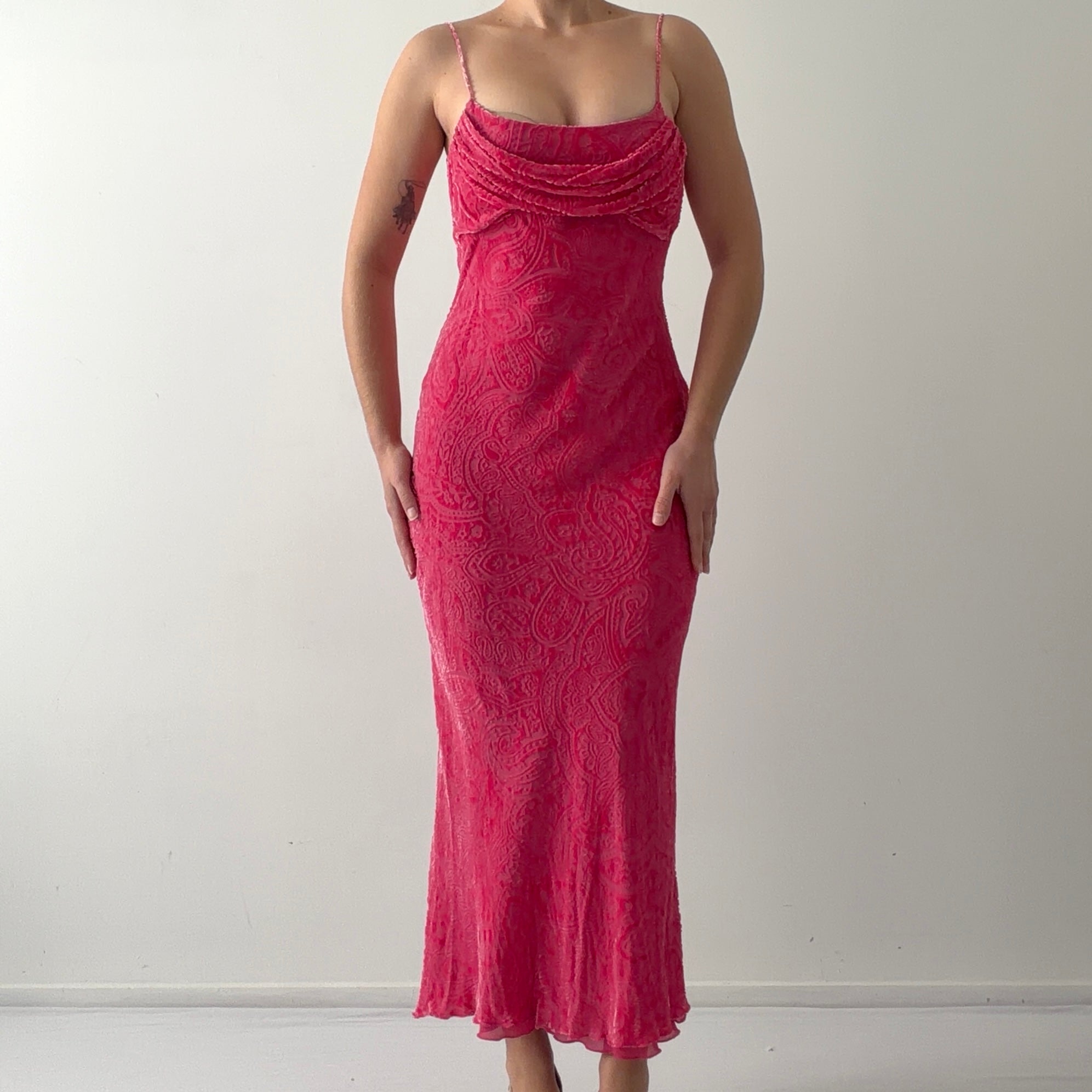 Kaliko Silk Velvet Burnout Dress | 8-10