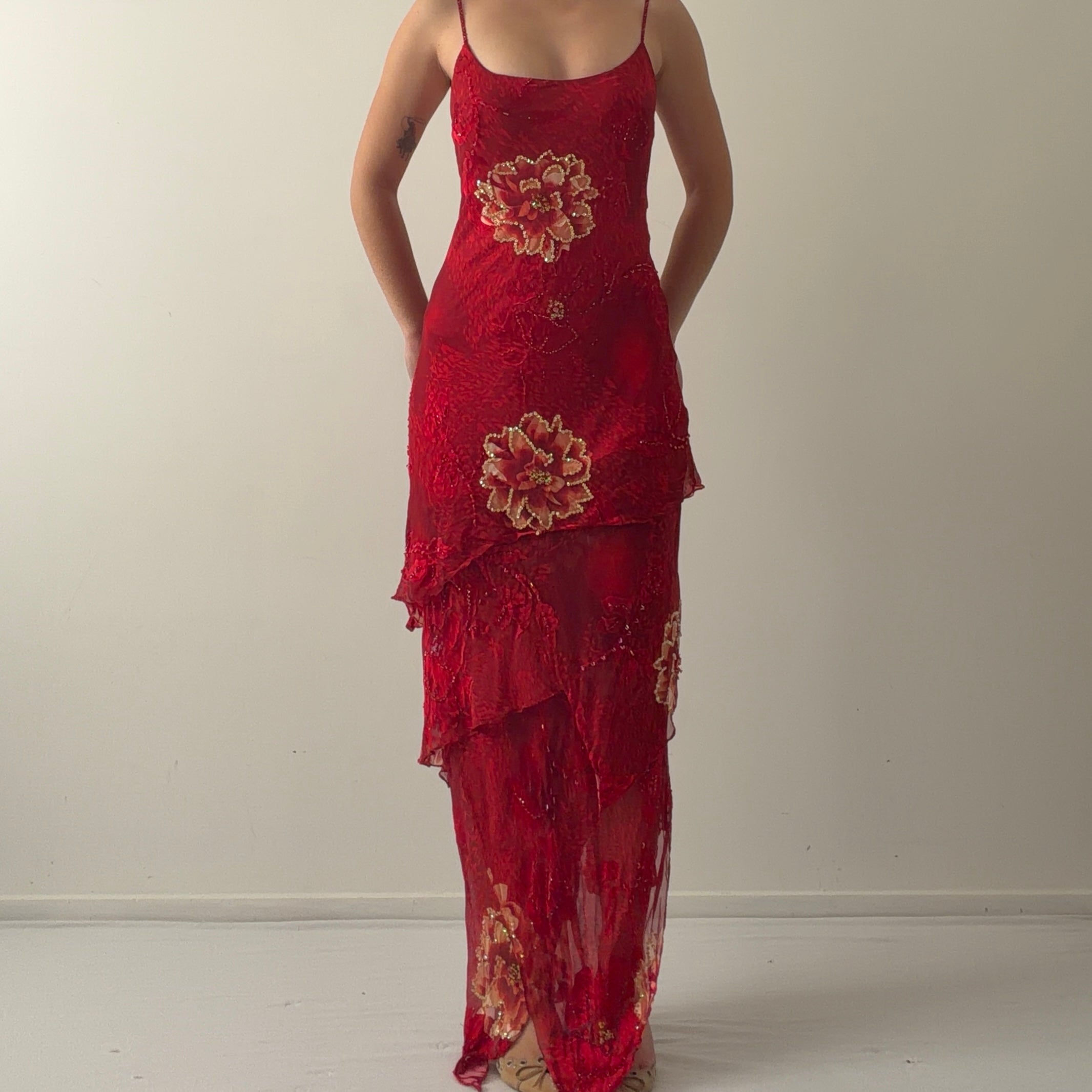 *Rare Sue Wong Nocturne Silk Beaded Dress | 10-12