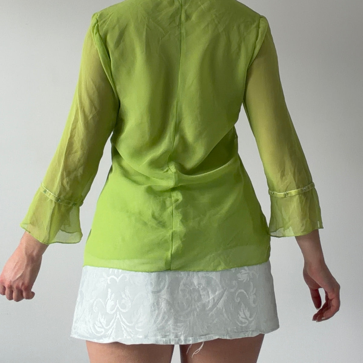 3/4 Babydoll Ruffle Top | L