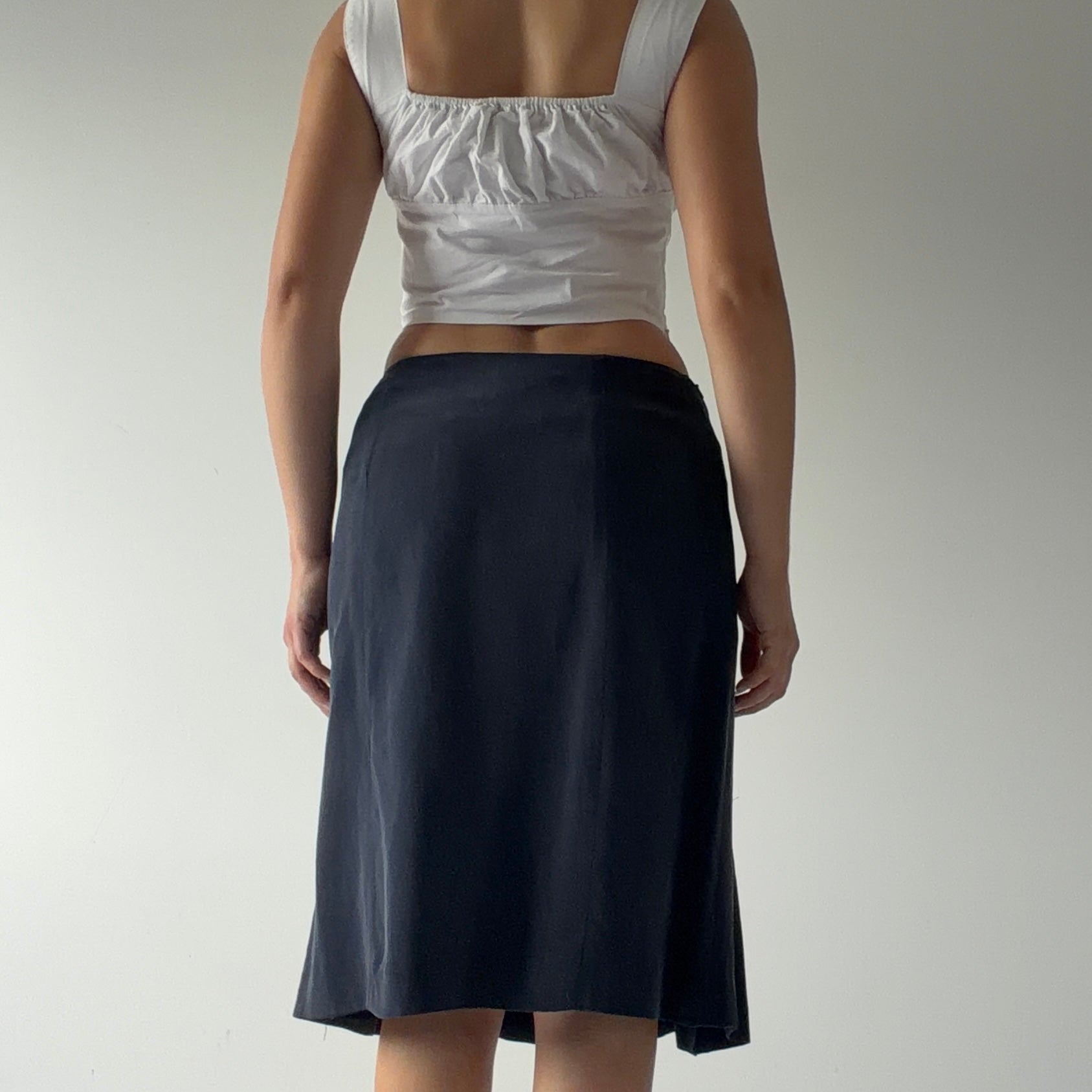 Liz Claiborne Silk Midi Skirt | 6-8