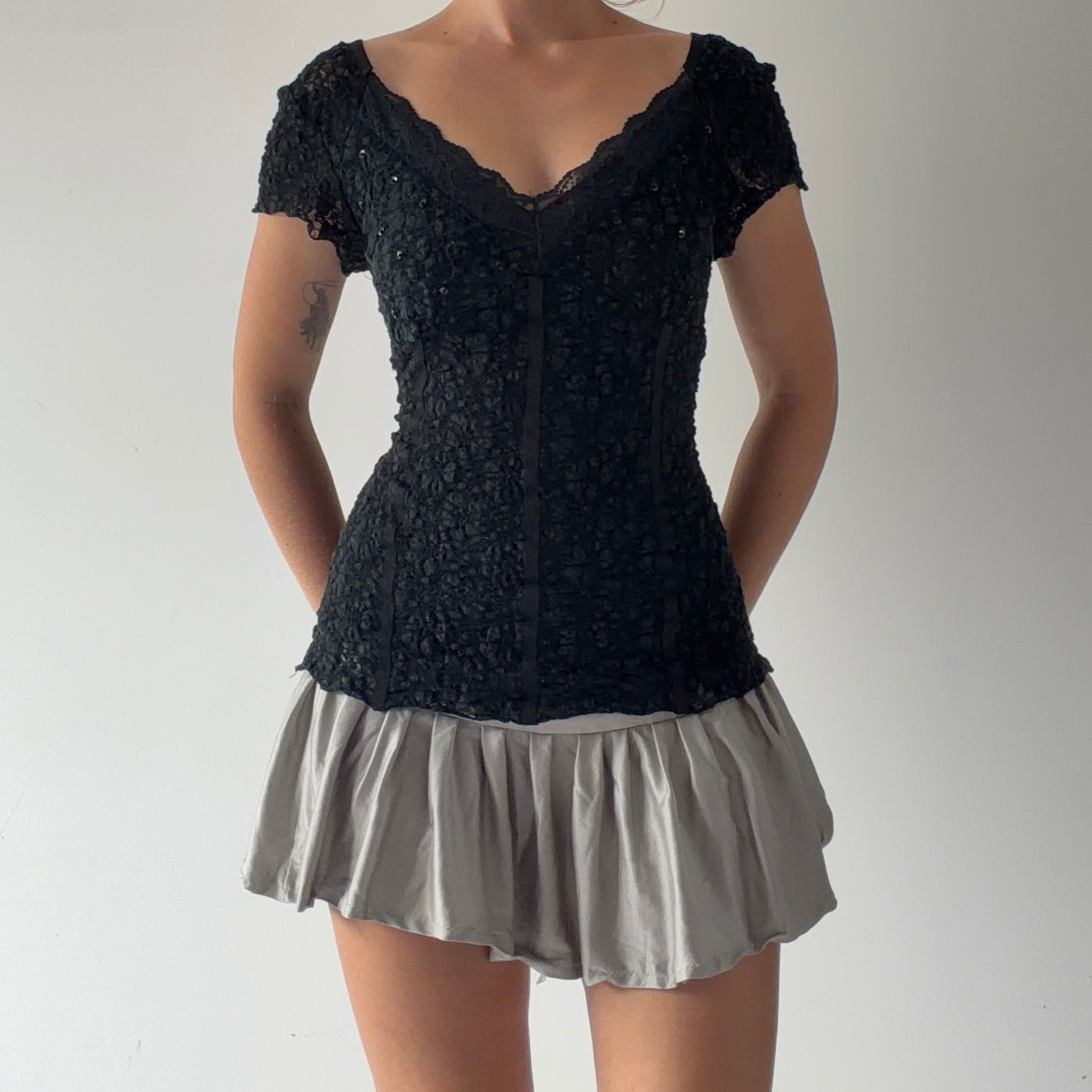 Spiral Lace Babydoll Top | 10-12
