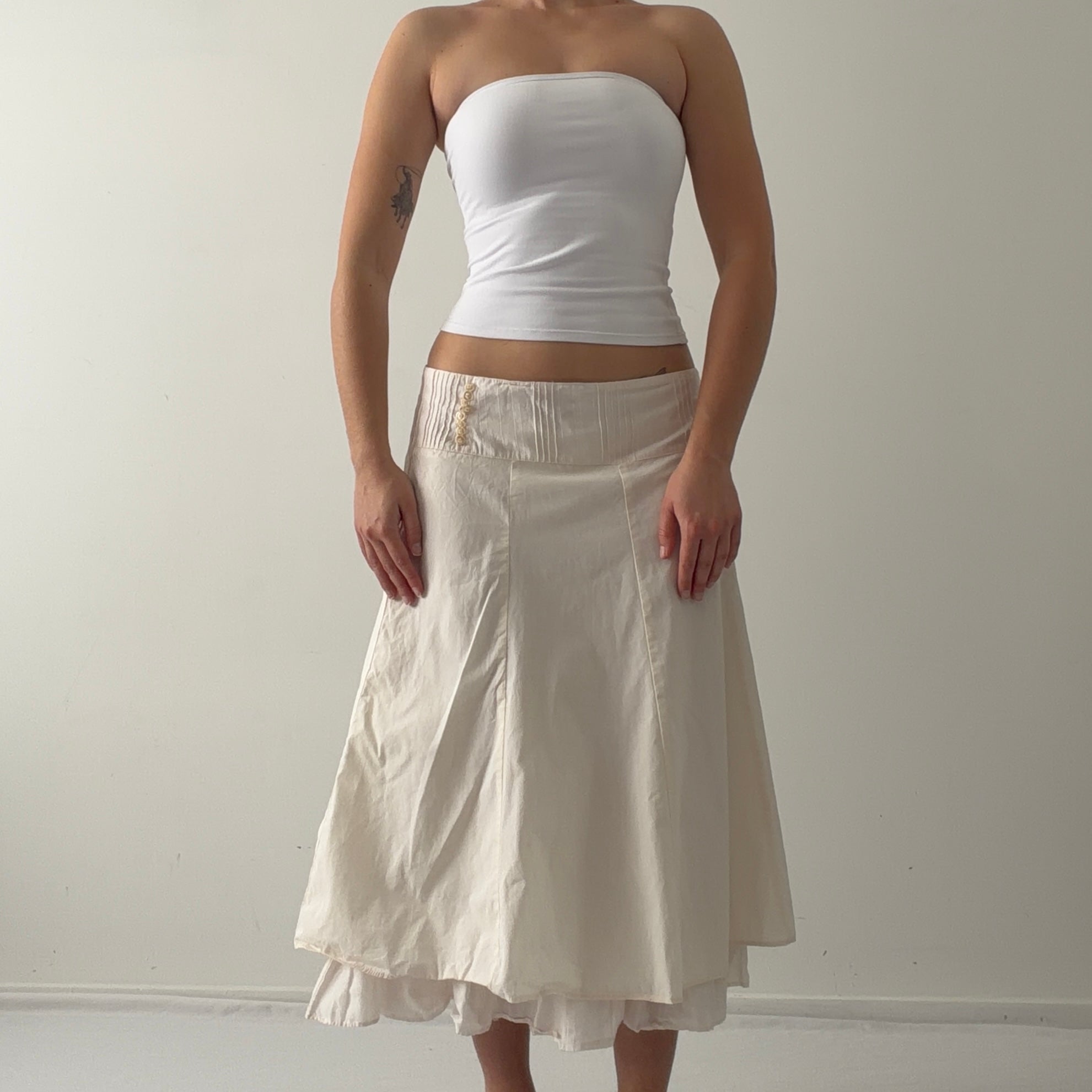 Camaieu Cotton Midi Skirt | 8-12