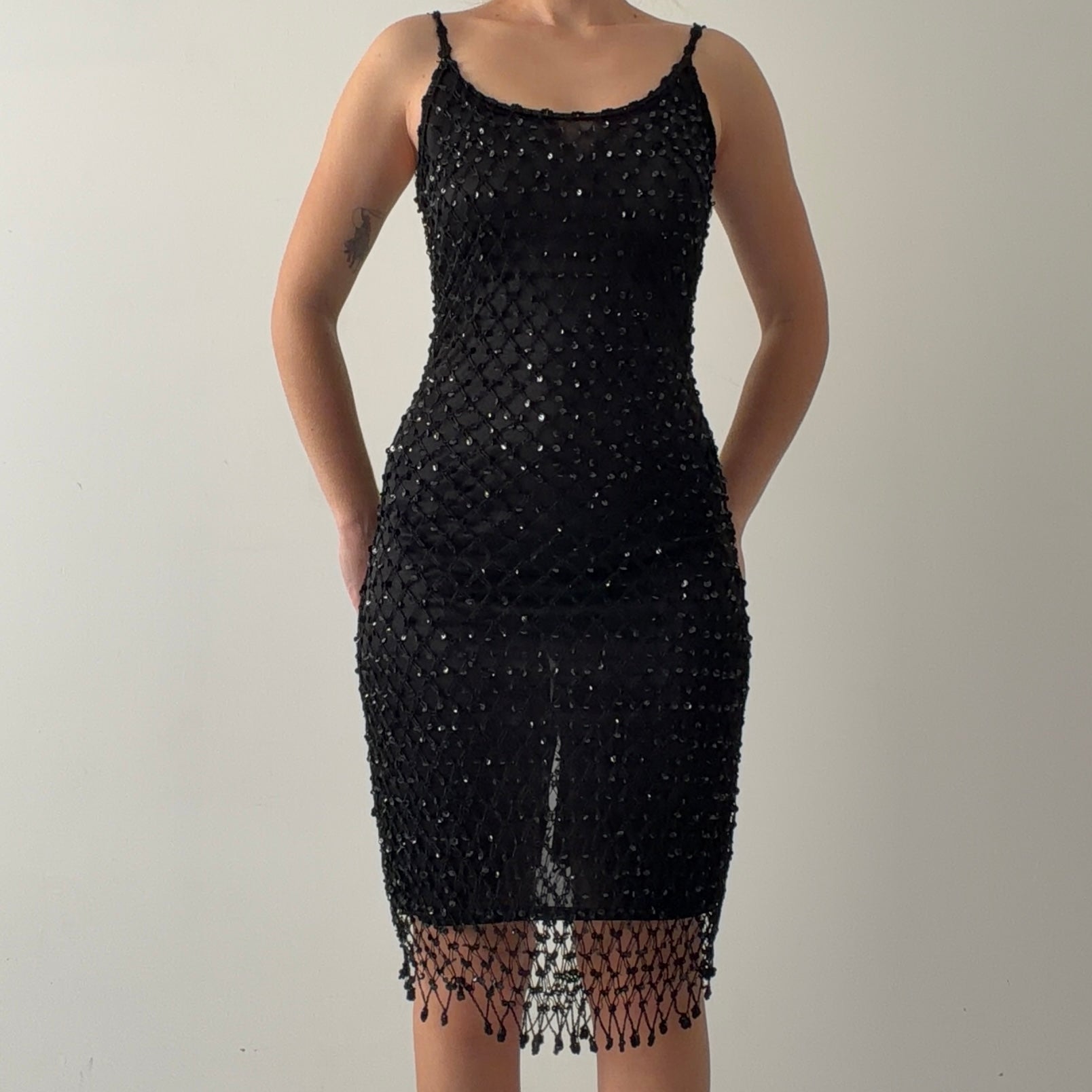 Kiss Kiss Crochet Sequin Dress | 10-12
