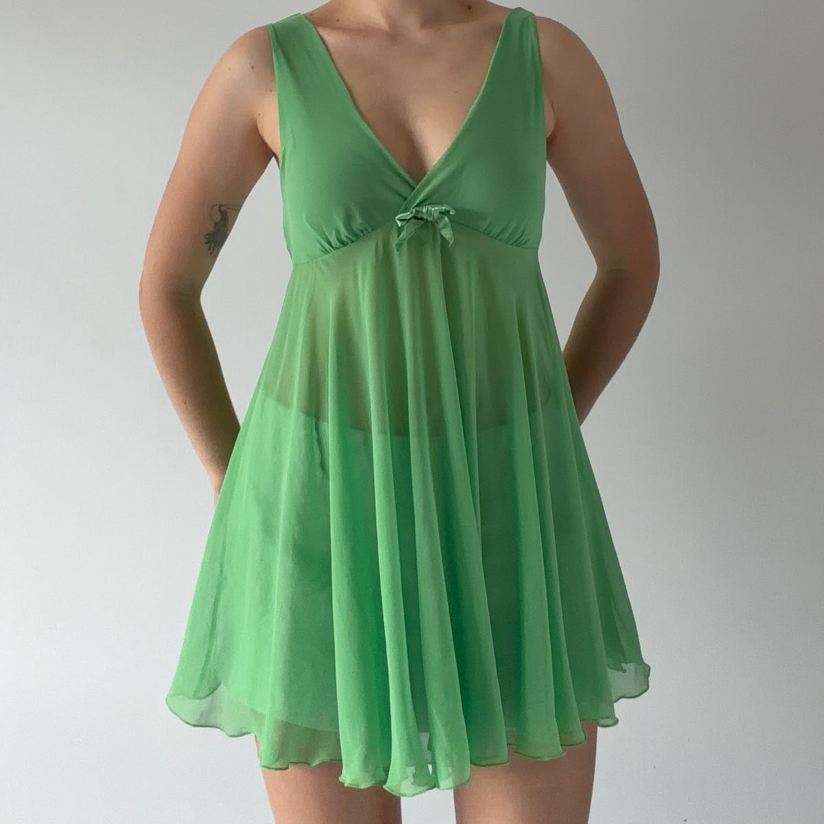 Cabernet Babydoll Slip Dress | S