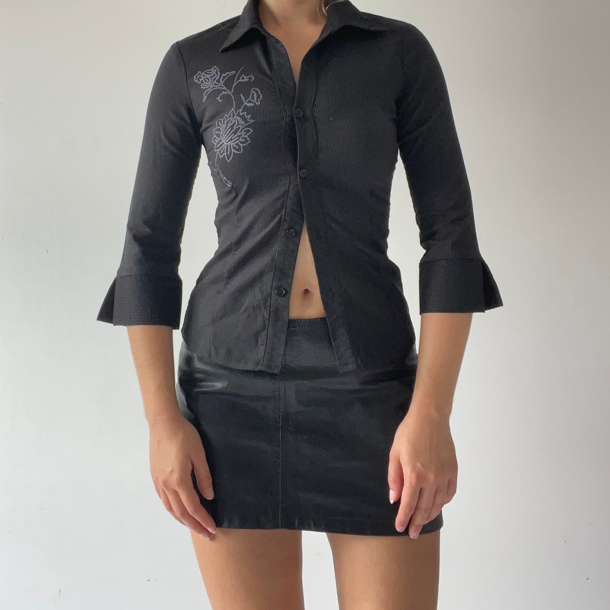 Pagani Fitted Shirt Top | Made in NZ | XS