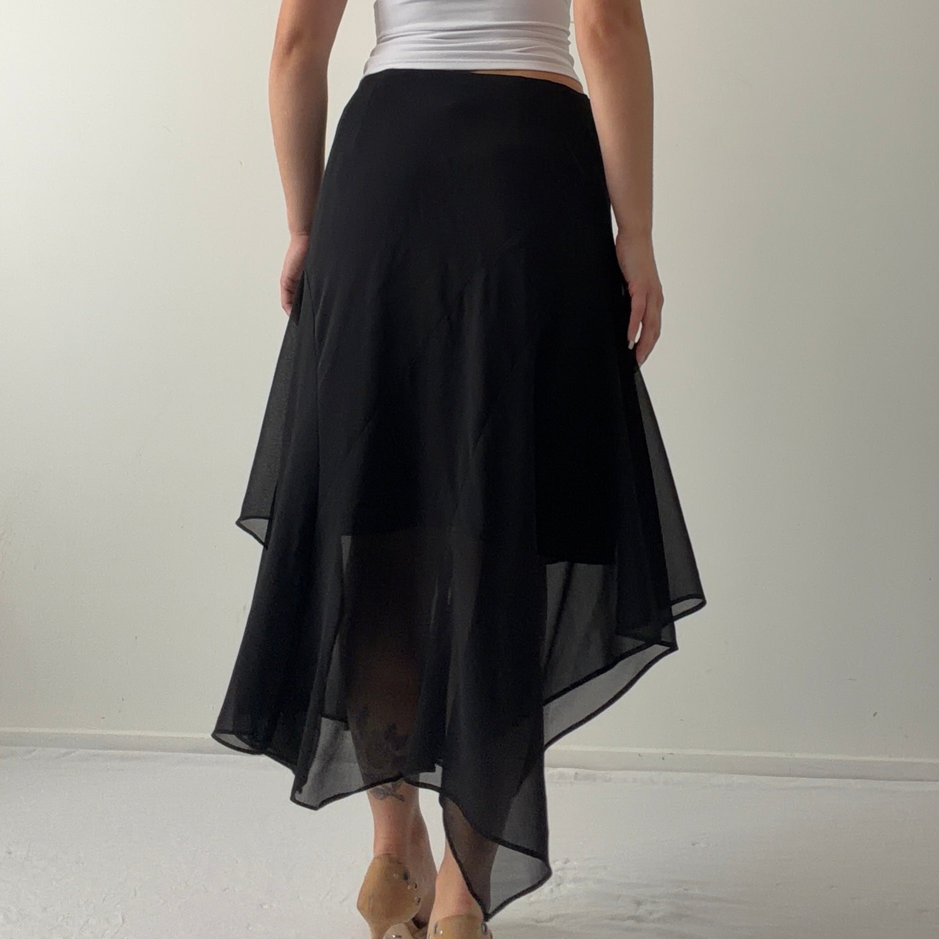 Dressbarn Asymmetric Midi Skirt | Made in USA | 6-8