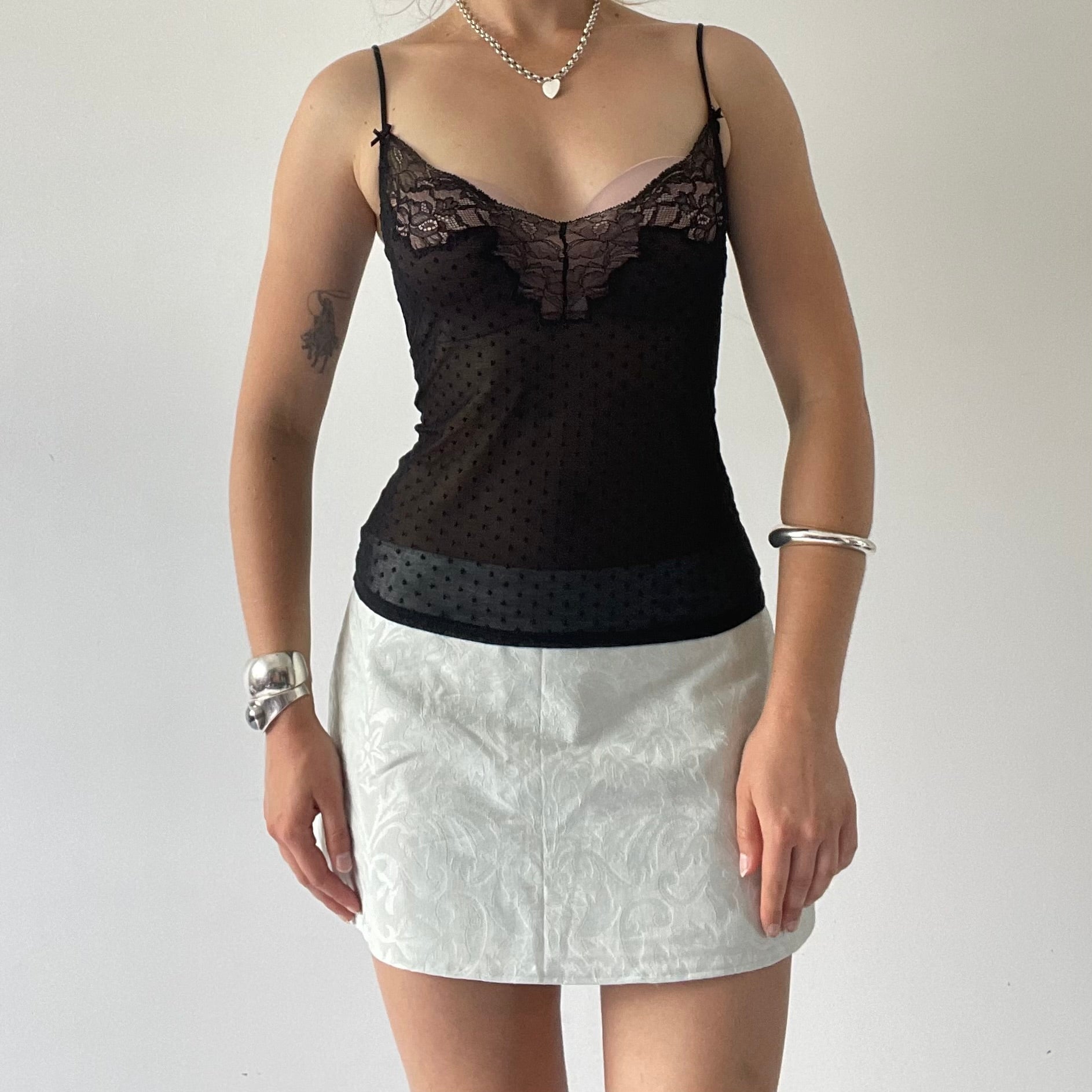 Lace Cami Tank Top | S