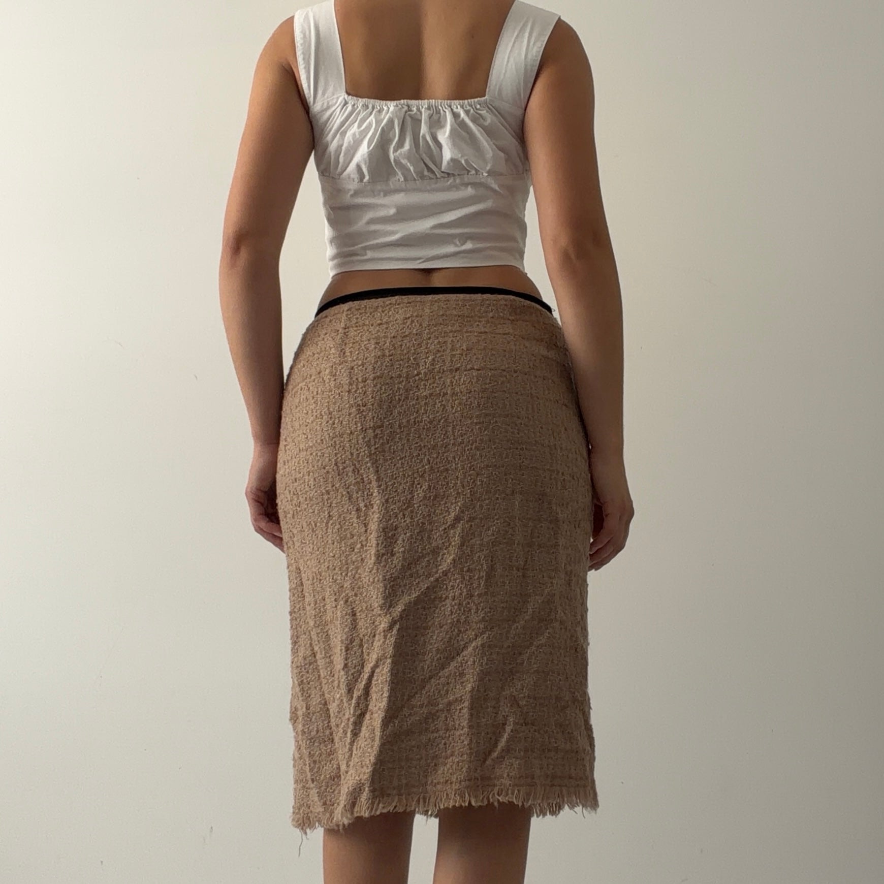 L K Bennett Wool Midi Skirt | 6-8
