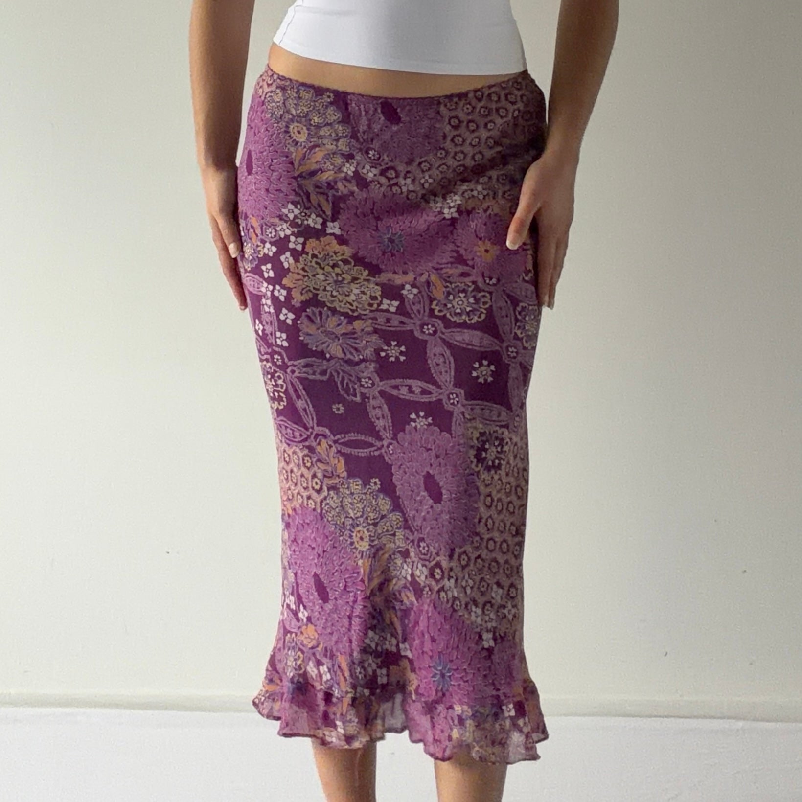 FWH Bias Cut Midi Skirt | Made in Australia | 6-8