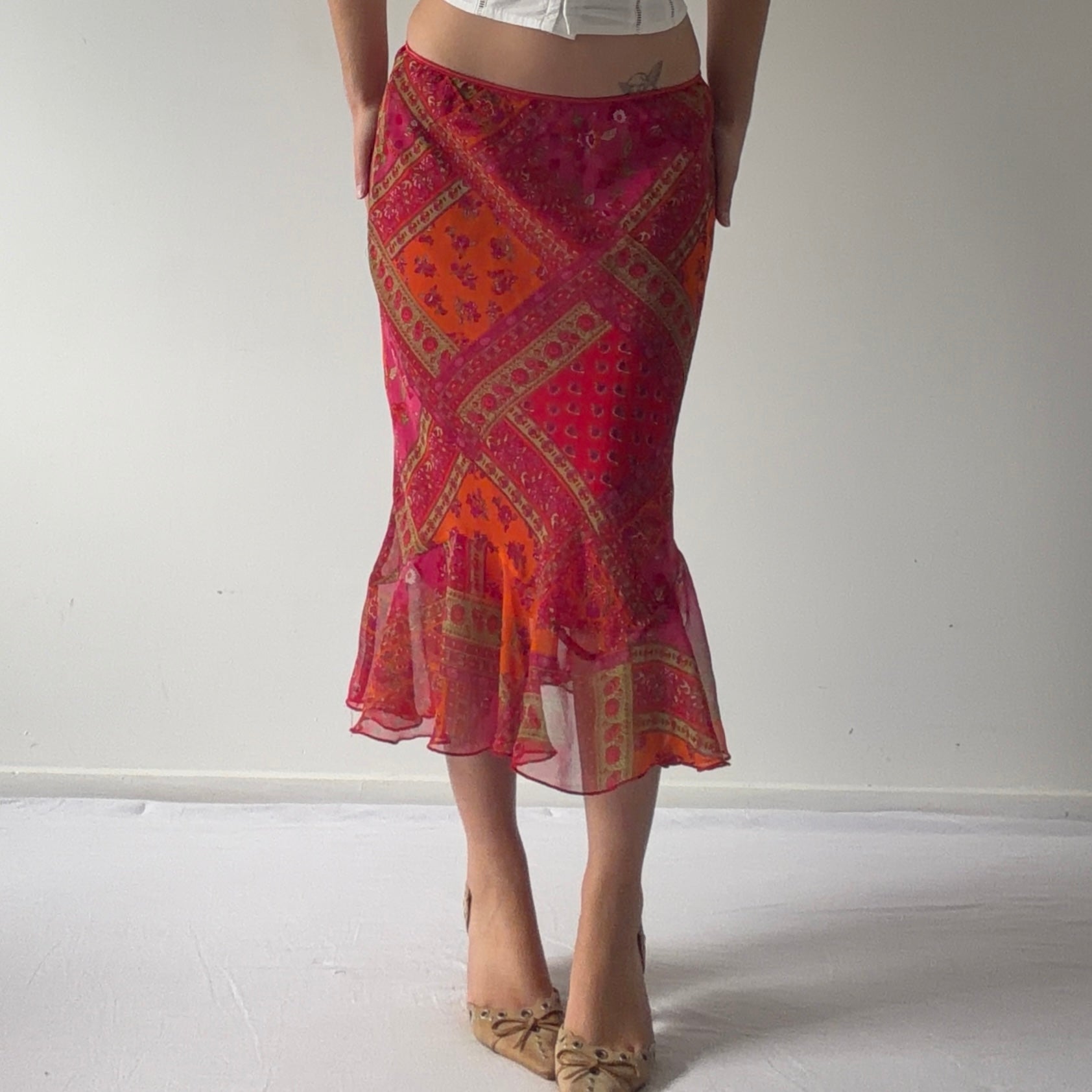 Ombre Midi Skirt | M