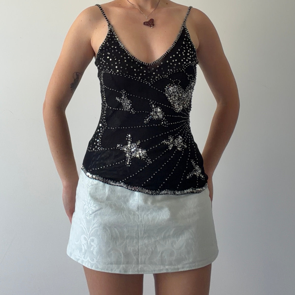 Kookai Beaded Sequin Cami | XS